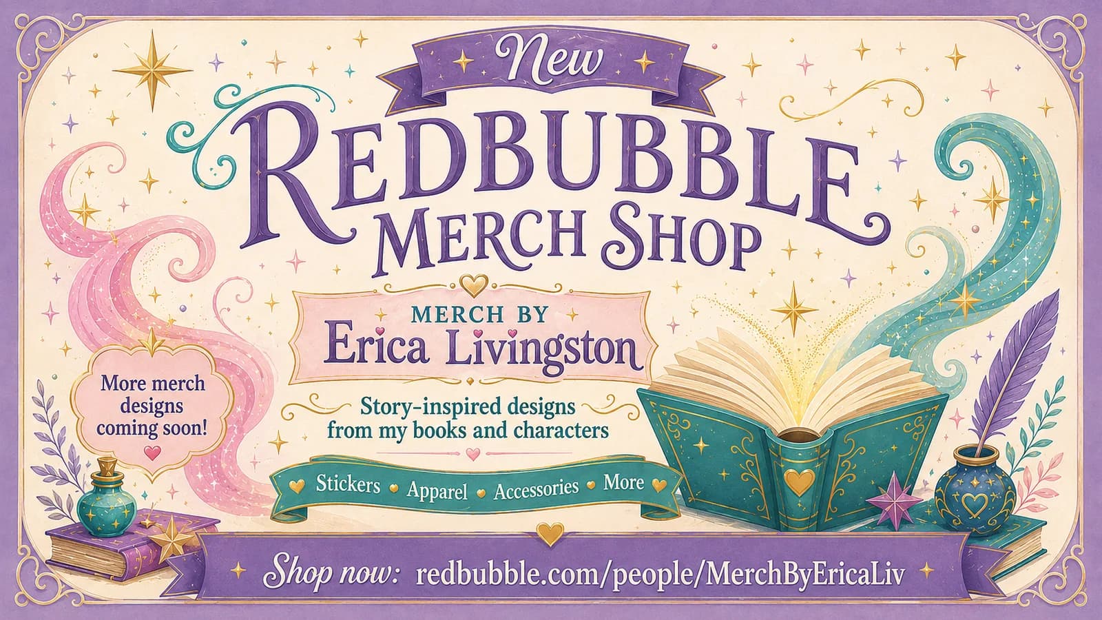 My New Redbubble Merch Shop Is Open! ✨