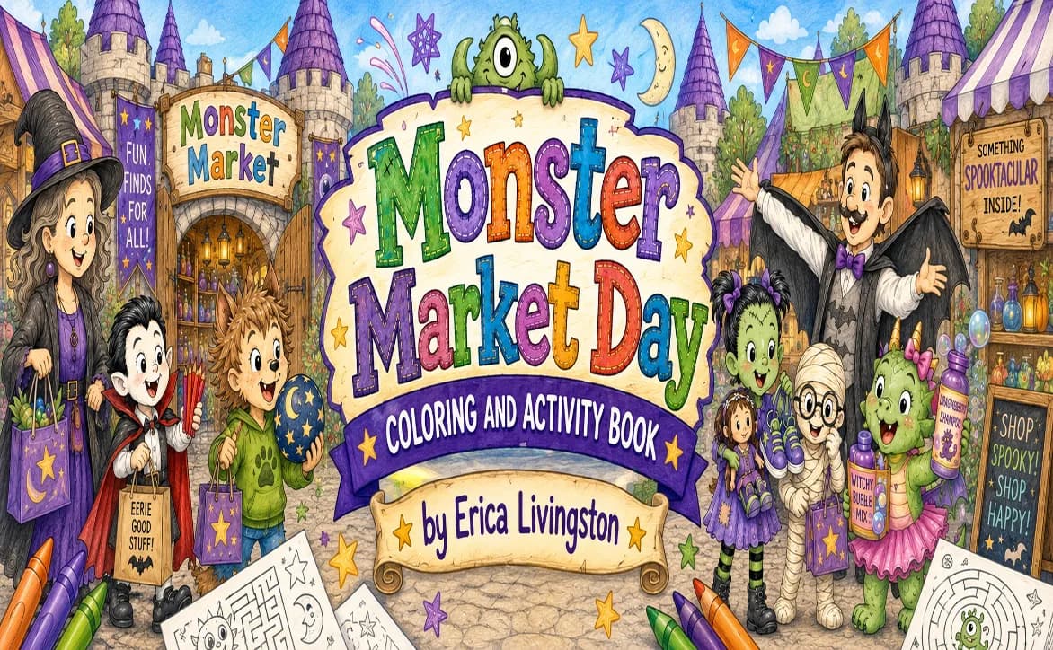 Coming Soon: Monster Market Day Coloring and Activity Book